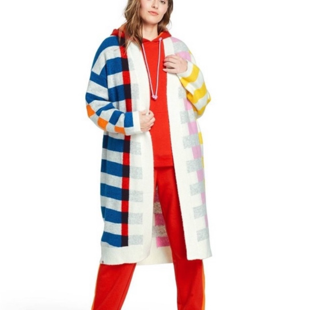 Lego Color-Block Blue and Red Cardigan
